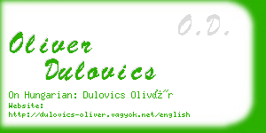 oliver dulovics business card